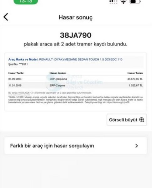 ÇOK TEMİZ BOYASIZ BAKIMLI K.K. TAKSİT