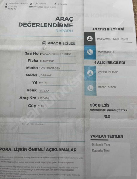 2016 PASSAT 1.6TDİ