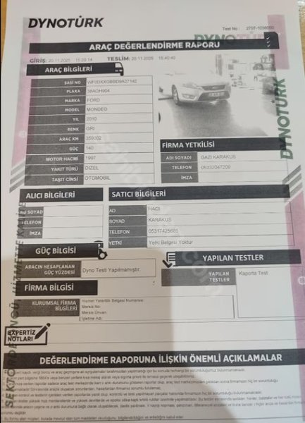 2010 Model Otomatik Ford Mondeo Değişensiz Temiz araç