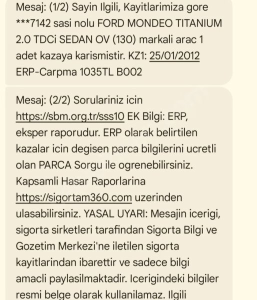 2010 Model Otomatik Ford Mondeo Değişensiz Temiz araç