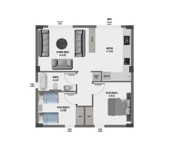 SAHİBİNDEN SATILIK KIZILIRMAK MANZARALI 2+1 TEK KATLI MÜSTAKİL
